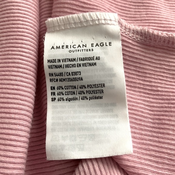 NEW AE HIGH Ribbed TANK TOP Dusty Rose Pink - Picture 8 of 8